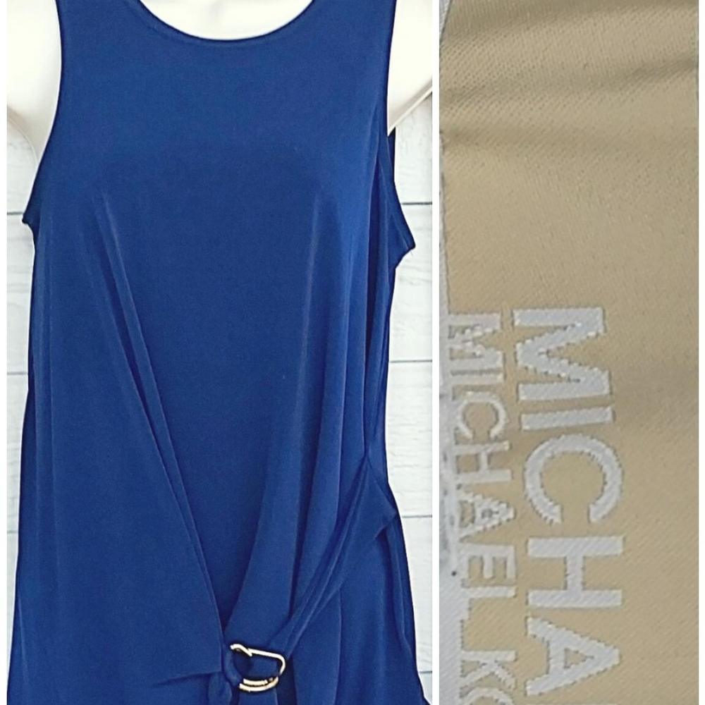 Michael Michael Kors Navy Blue Sleeveless Top  Size XS 95% Polyester 5% Elastane